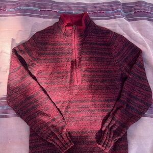 Woolrich Women's Zip Up Sweater - Red and Black